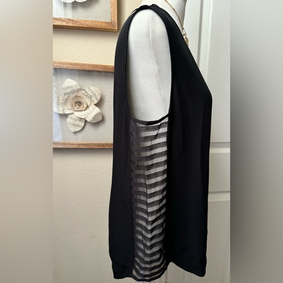 Zara Woman Dressy Tank Top w/Sheer Sides Black, Size Large NWT - Picture 4 of 7